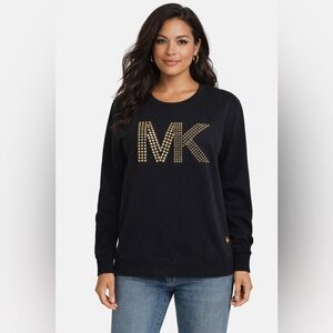 Michael Kors Black and Gold Crew Neck Sweater